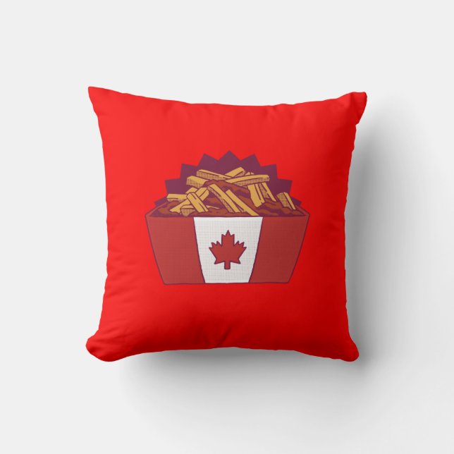 Poutine Throw Pillow (Front)