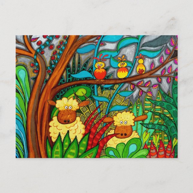 Pouting bird postcard (Front)