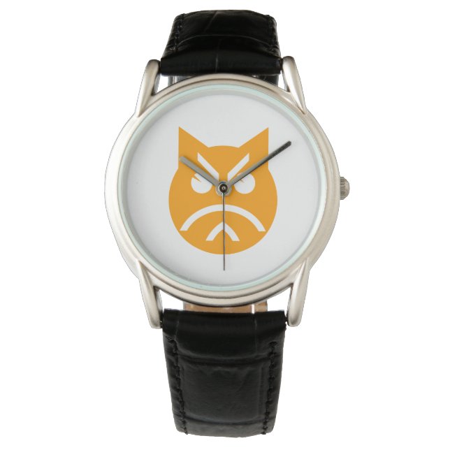 Pouting Emoji Cat Watch (Front)