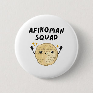 Pover Afikoman Squad Cute Pesach Toddler Kids  6 Cm Round Badge