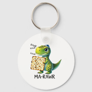 Pover Maror Ma-roar Dinosaur Funny Pesach Toddler Key Ring