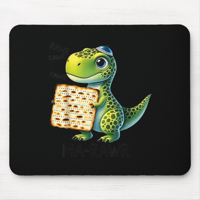 Pover Maror Ma-roar Dinosaur Funny Pesach Toddler  Mouse Pad (Front)