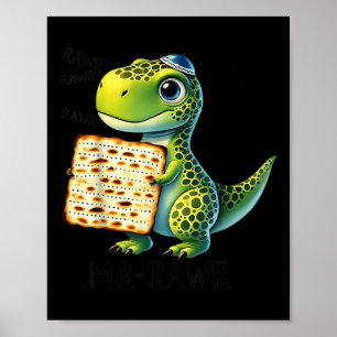 Pover Maror Ma-roar Dinosaur Funny Pesach Toddler  Poster