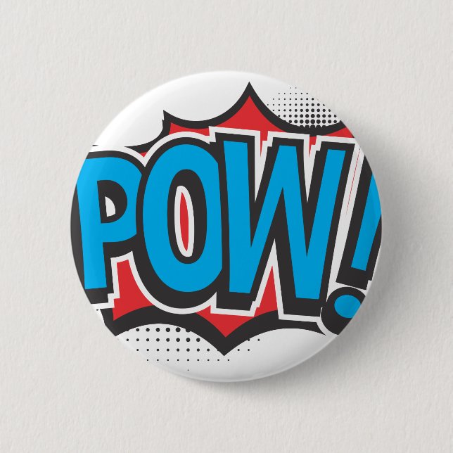 POW 6 CM ROUND BADGE (Front)