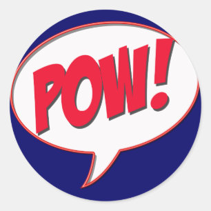 Pow! Classic Round Sticker