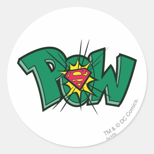 Pow Classic Round Sticker (Front)