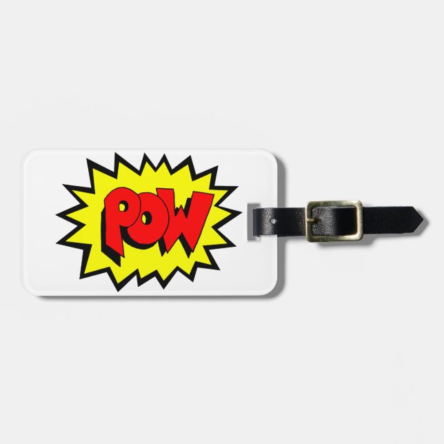 POW - Comic Book Pop Art Luggage Tag (Front Horizontal)