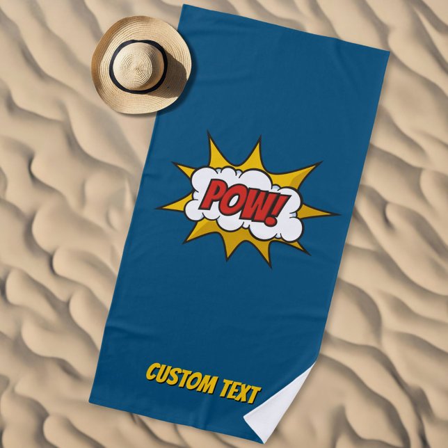 Pow Comic Sound Effect Beach Towel (Creator Uploaded)