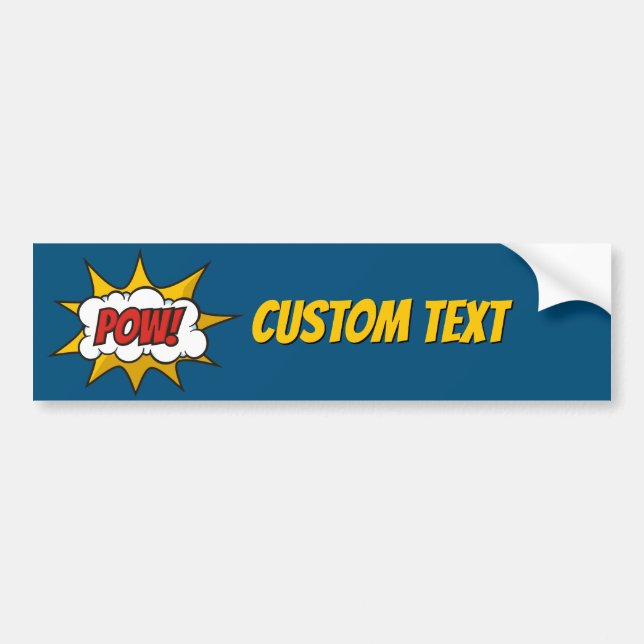 Pow Comic Sound Effect Bumper Sticker (Front)