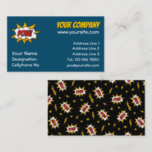 Pow Comic Sound Effect Business Card