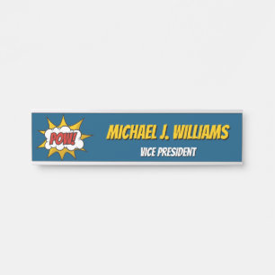 Pow Comic Sound Effect Door Sign