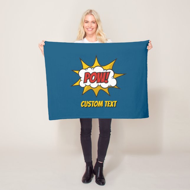Pow Comic Sound Effect Fleece Blanket (In Situ)