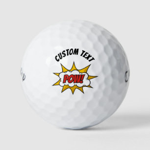 Pow Comic Sound Effect Golf Balls