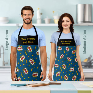Pow Comic Sound Effect Pattern Apron