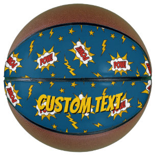 Pow Comic Sound Effect Pattern Basketball