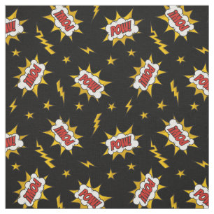 Pow Comic Sound Effect Pattern Fabric