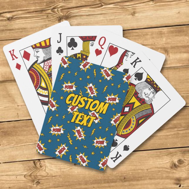 Pow Comic Sound Effect Pattern Playing Cards (Creator Uploaded)