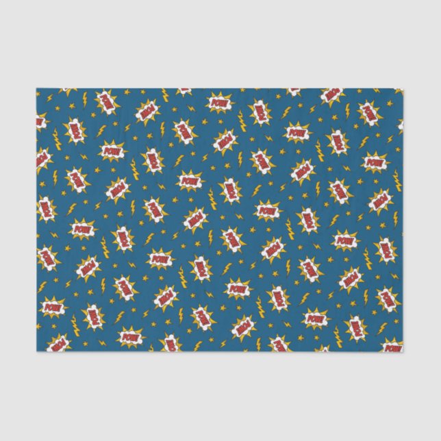 Pow Comic Sound Effect Pattern Tissue Paper (Front)