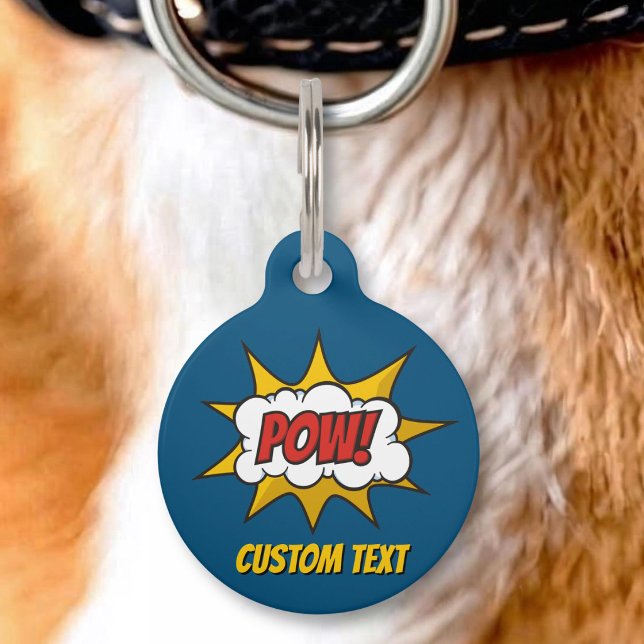 Pow Comic Sound Effect Pet Tag (Creator Uploaded)