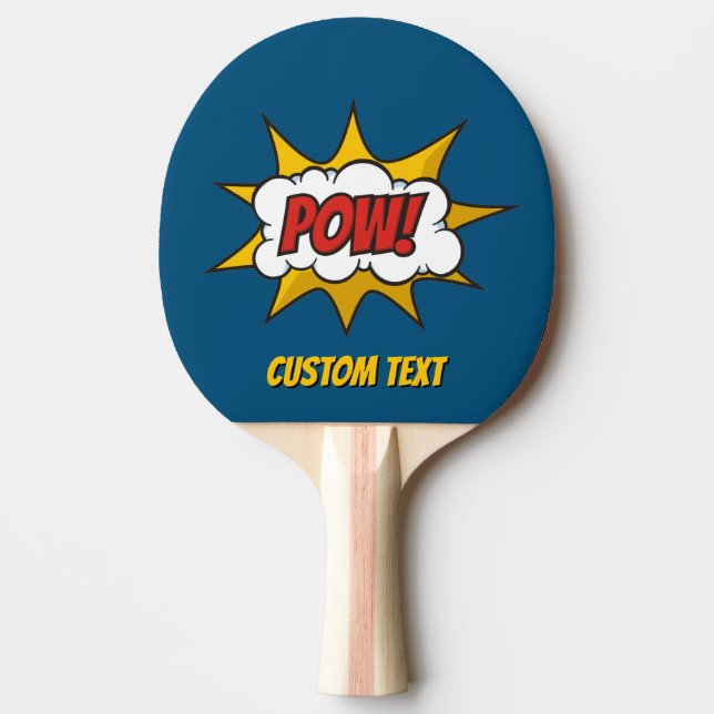 Pow Comic Sound Effect Ping Pong Paddle (Front)