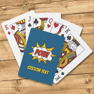 Pow Comic Sound Effect Playing Cards