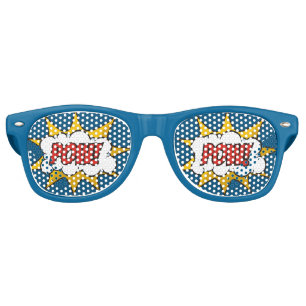 Pow Comic Sound Effect Retro Sunglasses