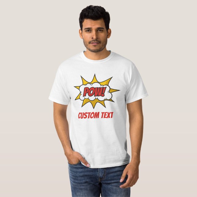 Pow Comic Sound Effect T-Shirt (Front Full)
