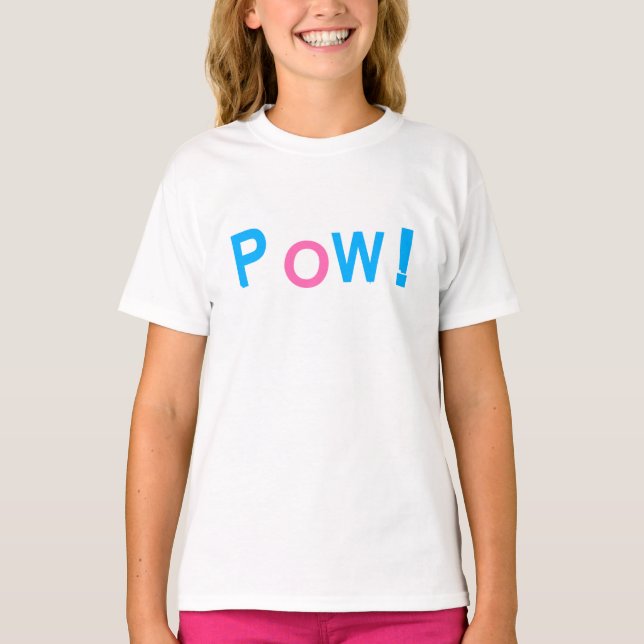 POW! Comic Style Typography T-Shirt (Front)