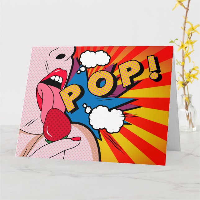 Pow comics  card (Yellow Flower)