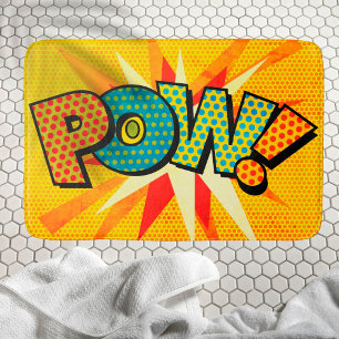 POW Fun Retro Comic Book Pop Art Bath Mat