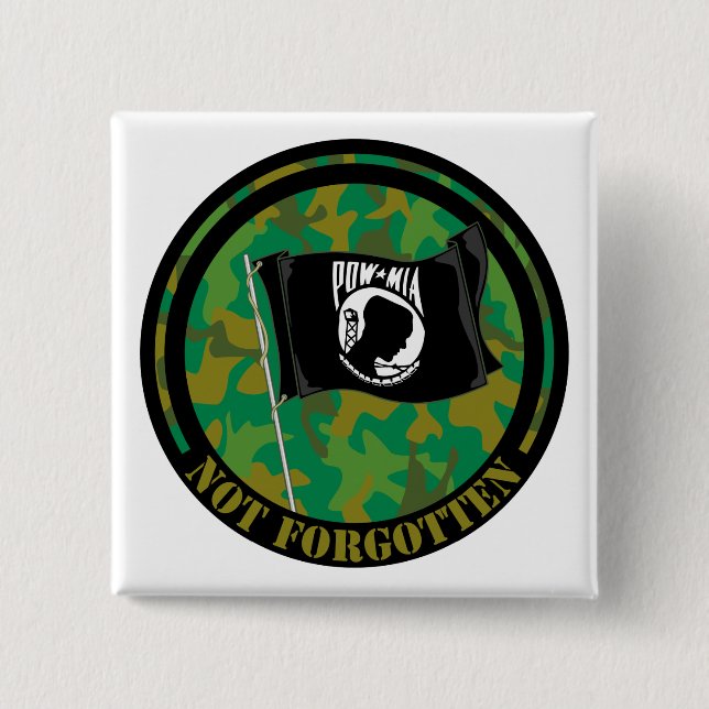 POW MIA 15 CM SQUARE BADGE (Front)