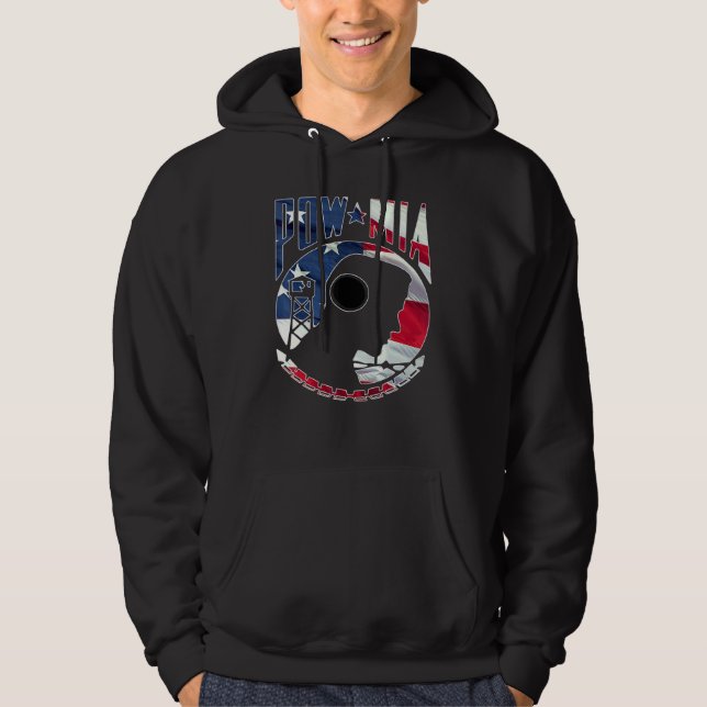 POW MIA American flag Eagle you are not forgotten Hoodie (Front)