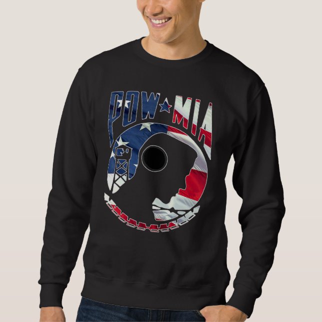 POW MIA American flag Eagle you are not forgotten Sweatshirt (Front)