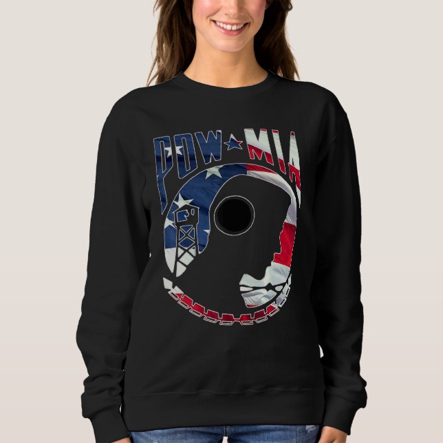 POW MIA American flag Eagle you are not forgotten Sweatshirt (Front)