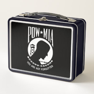POW MIA American Military Heroes Prisoners of War Metal Lunch Box