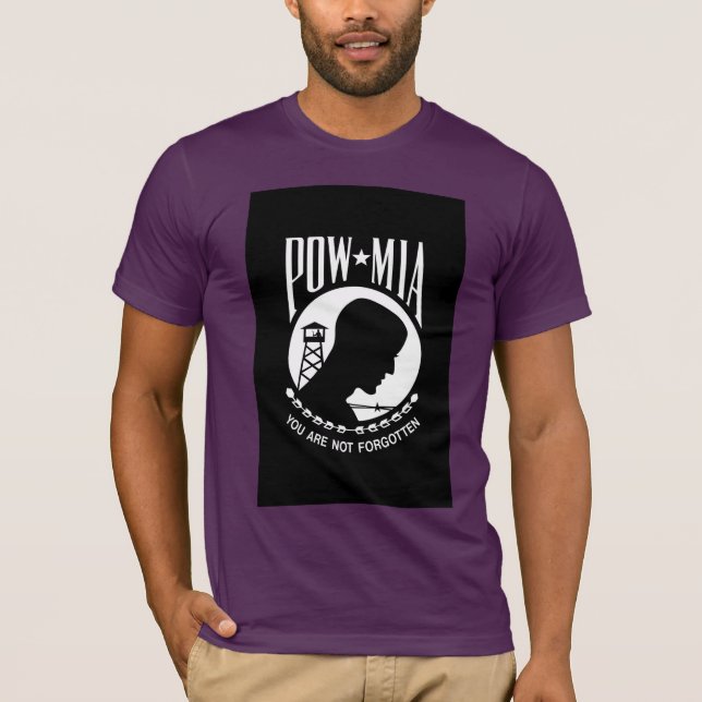 POW MIA American Military Heroes Prisoners of War T-Shirt (Front)