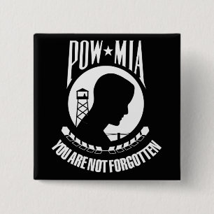 POW-MIA flag 15 Cm Square Badge