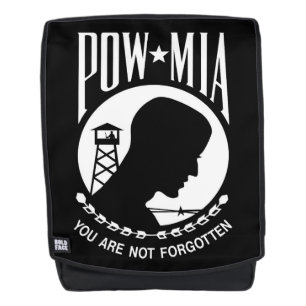 POW MIA Flag: Missing Soldiers of Vietnam War, WW2 Backpack