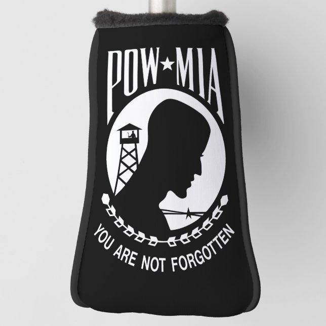 POW MIA Flag: Missing Soldiers of Vietnam War, WW2 Golf Head Cover (Rotate 90)