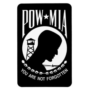 POW MIA Flag: Missing Soldiers of Vietnam War, WW2 Magnet