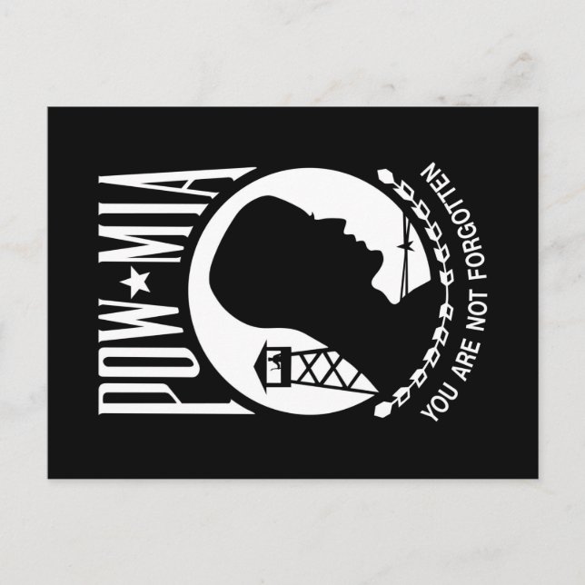POW MIA Flag: Missing Soldiers of Vietnam War, WW2 Postcard (Front)