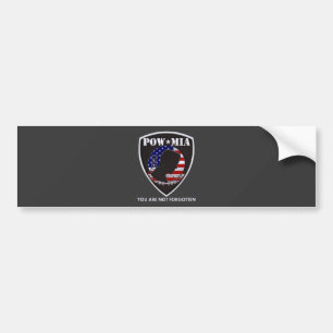 POW MIA - Shield Bumper Sticker