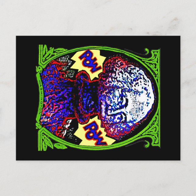 POW!! Money blows up POSTCARD (Front)