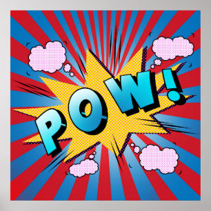 Pow Pop Art Comics Typography  Poster