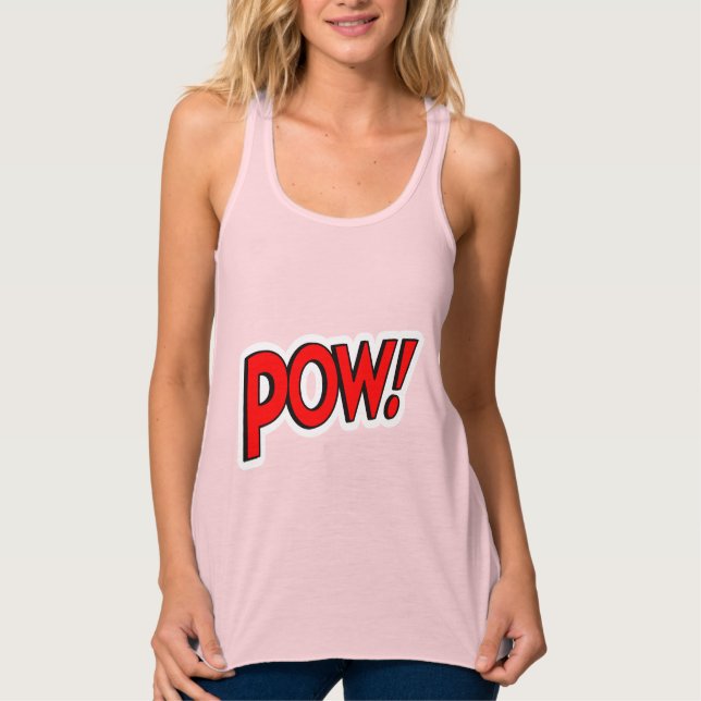 POW! Screwball Graphics Pink Singlet (Front)