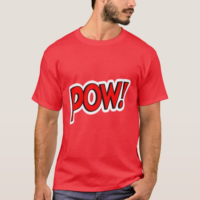 POW! Screwball Graphics Red T-Shirt (Front)