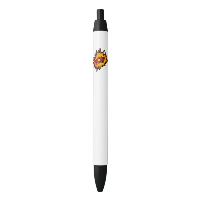 Pow Superhero Fight Black Ink Pen (Front Vertical)