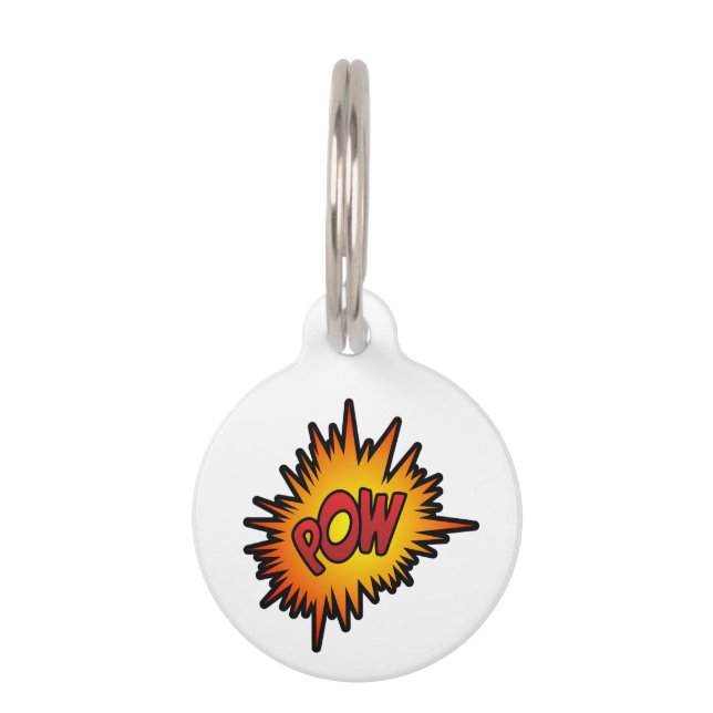 Pow Superhero Fight Pet Tag (Front)