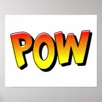 POW typography comic pop art