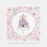 pow wow teepee birthday party napkins